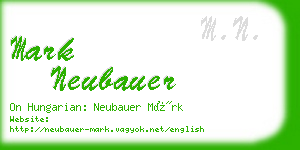 mark neubauer business card